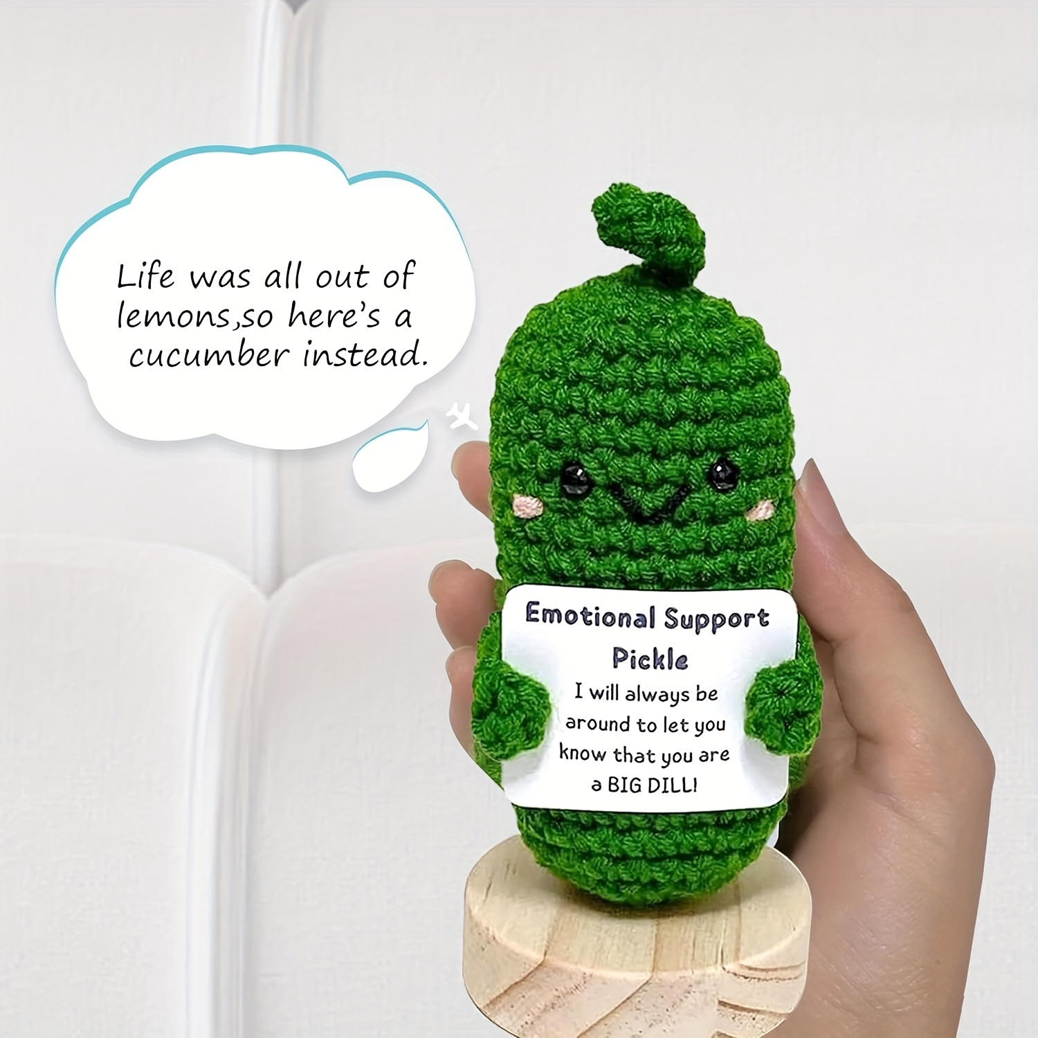 1pc Handmade Emotional Support Pickled Cucumber Gift, Handmade Crochet  Emotional Support Pickles, Cute Crochet Pickled Cucumber Knitting Doll,  Pickle Ornament Gift