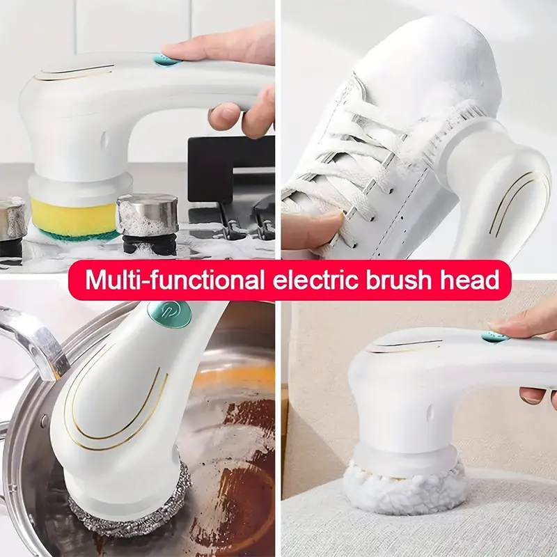Electric Spin Scrubber: Effortless Cleaning With 5 - Temu