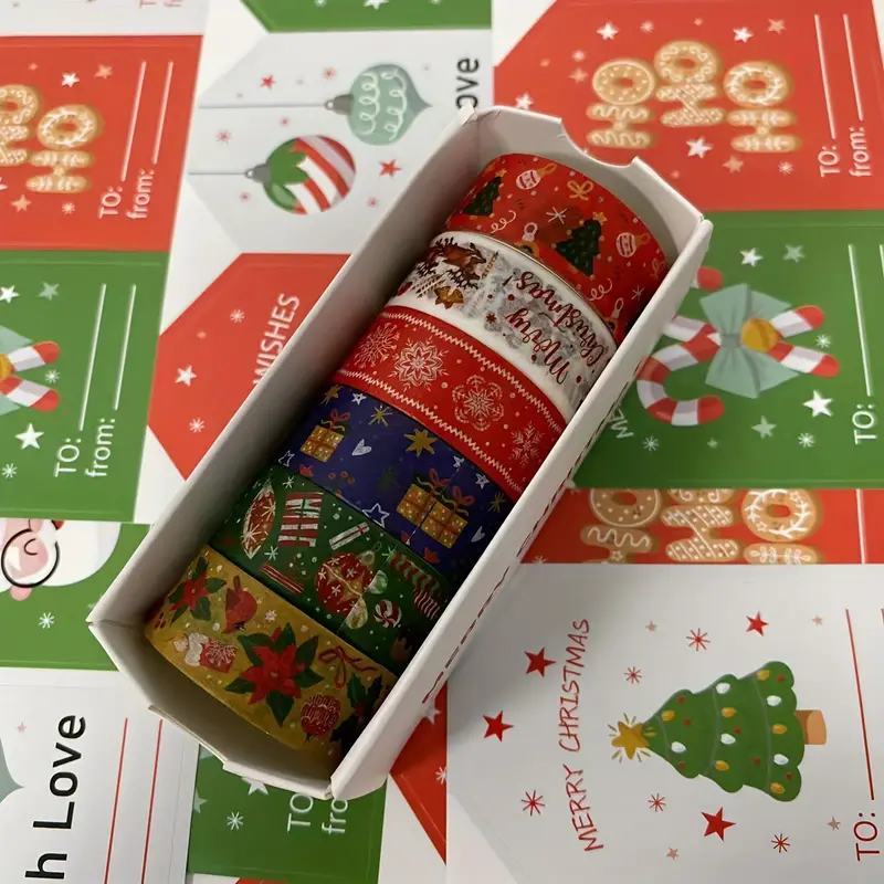 Tape - Christmas Cartoon Washi Tape Set (6 Rolls)