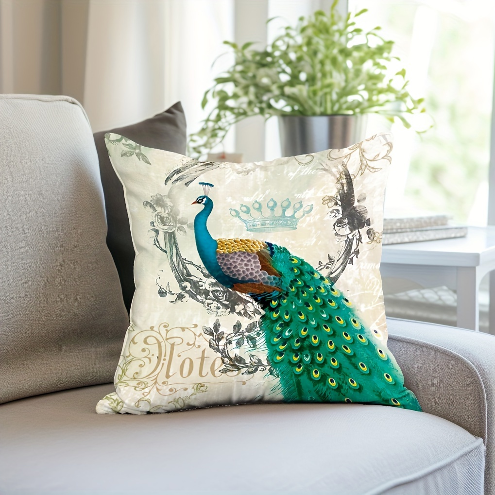 Peacock throw shop pillow covers