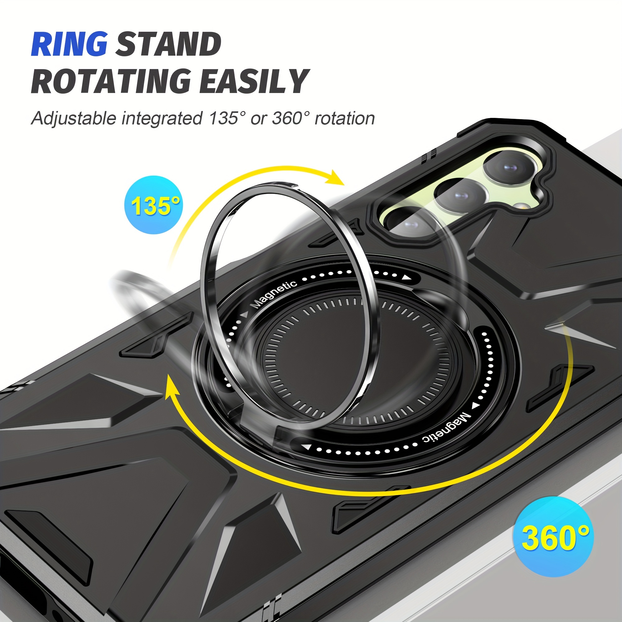 Magnetic Wireless Charging Case For Galaxy S23 Fe Plus Ultra A14 A24 A34 A54 2 In 1 Heavy