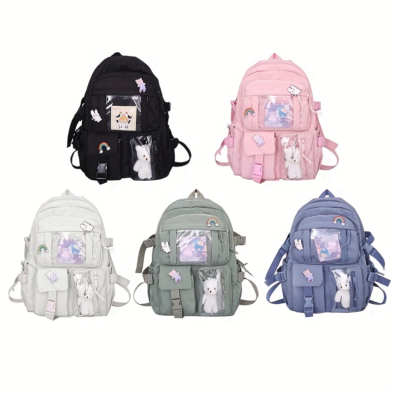 Transparent Pin Display Kawaii Backpack