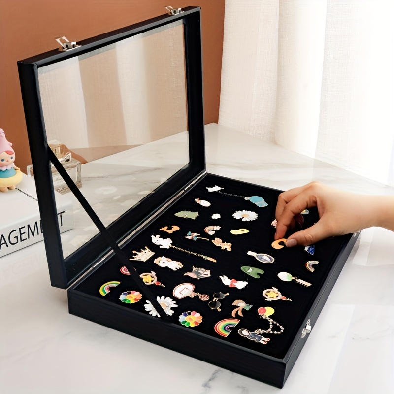 FRCOLOR Brooch Pin Display Case Table Pin Storage Holder Desktop Jewelry  Display Container 