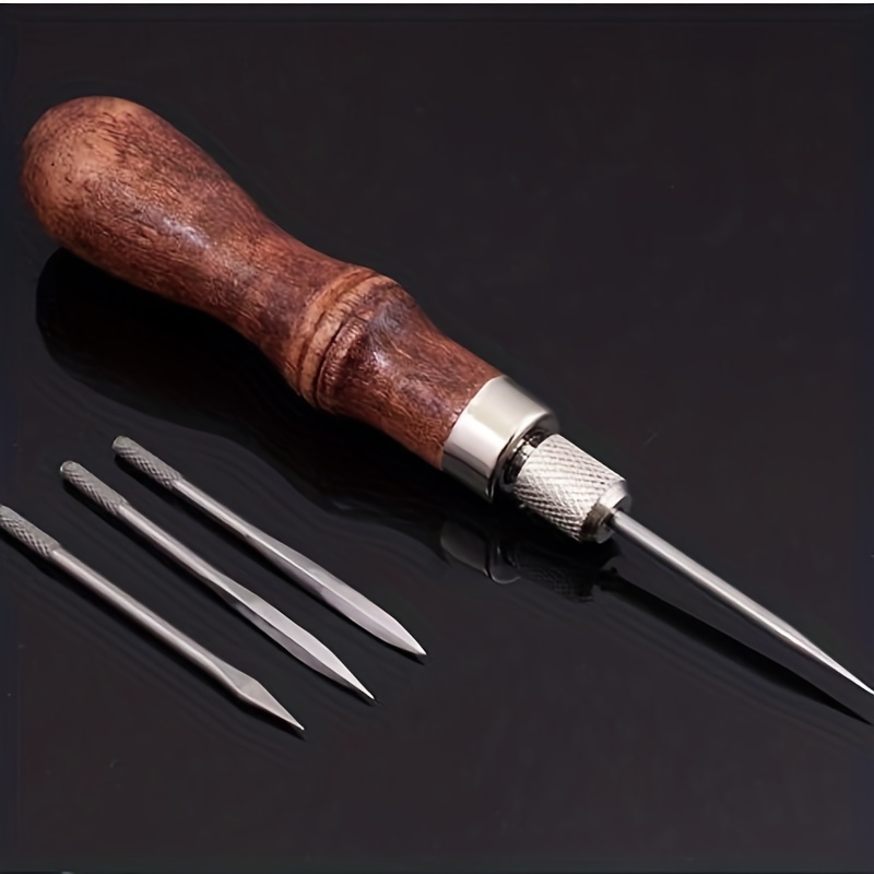 4 In1 Leather Awl Hand Sewing Awl Multifunctional Hand - Temu