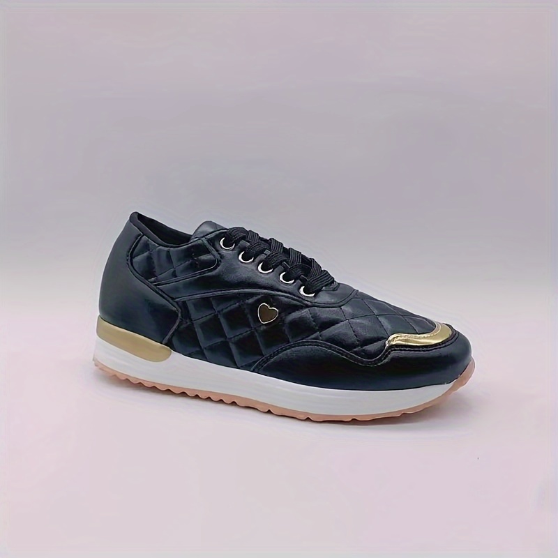 Quilted best sale sneakers black