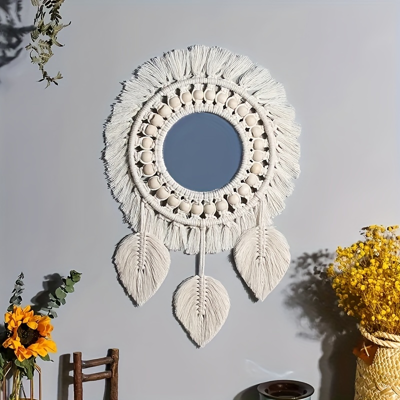 Macrame Woven Wall Hanging Tapestry, Dream Catcher Wall Hanging, Boho Chic  Bohemian Home Decor Handmade Woven Cotton Decoration