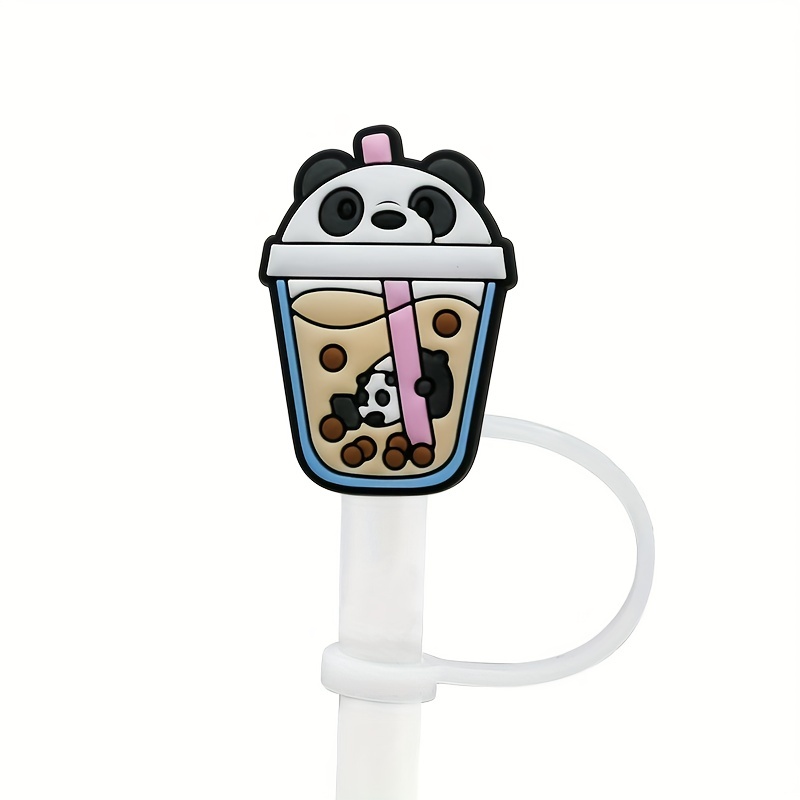 Straw Tips Cover Reusable Straw Toppers Cartoon Animals - Temu