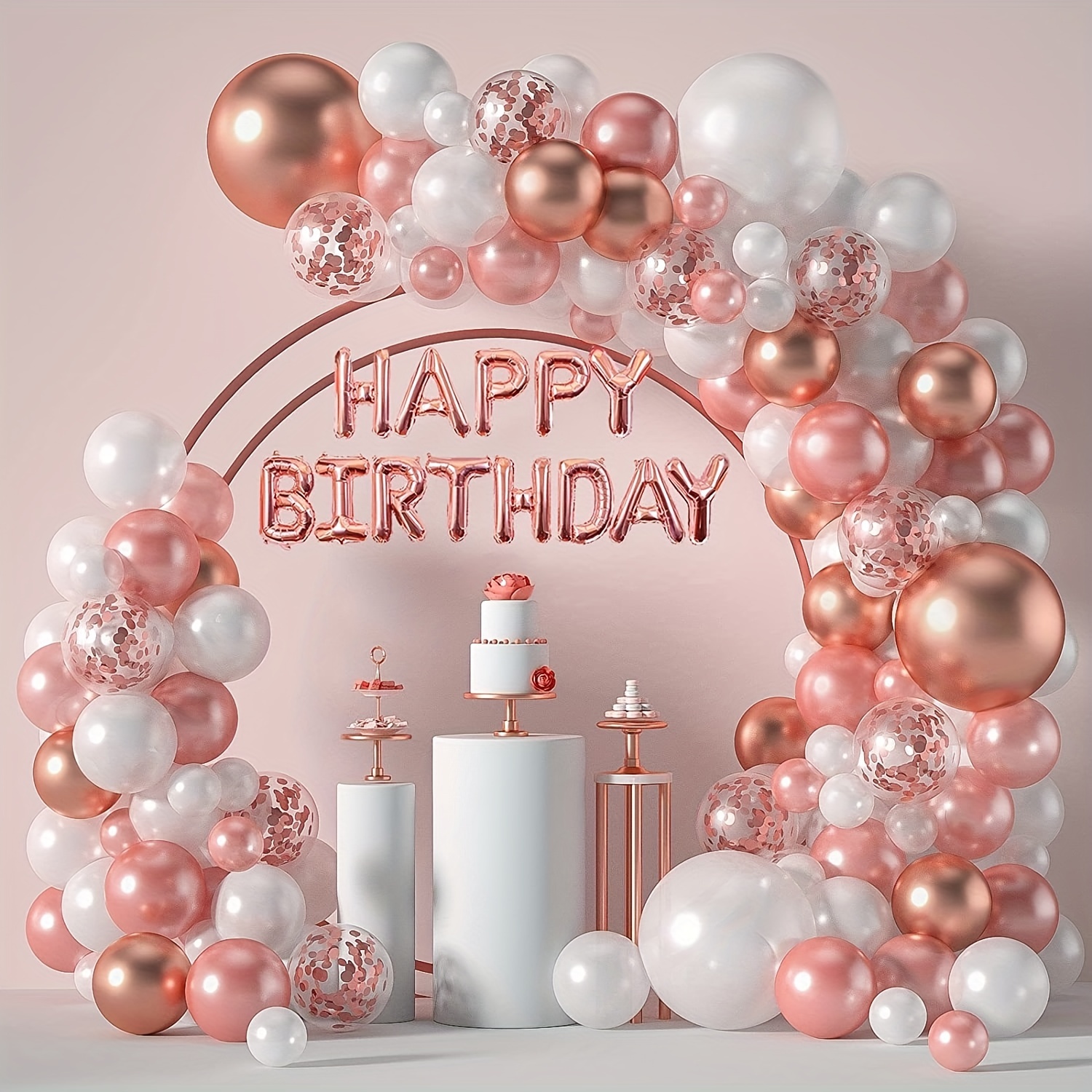 5 globos de fiesta de cumpleaños con temática de princesa para niños