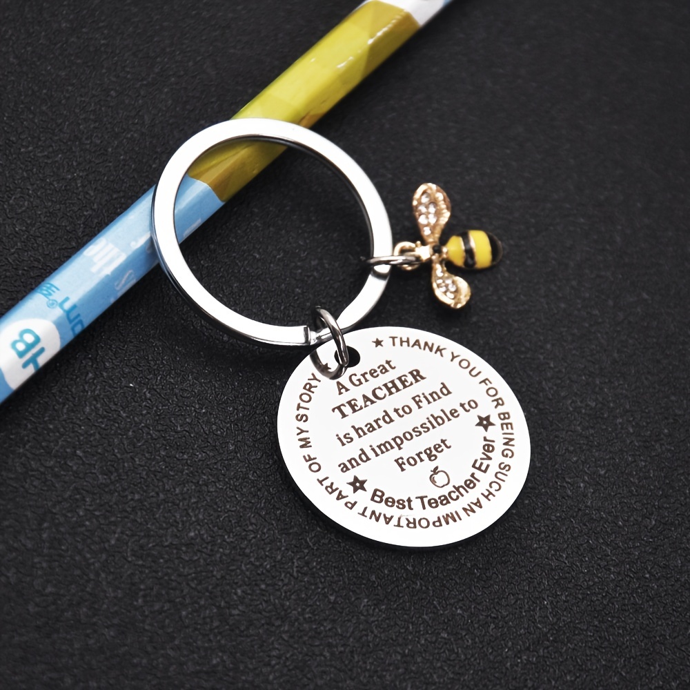 1pc, Bee Keychain Gifts for Colleagues Coworker Teacher Appreciation Teacher Gifts Thank You Gifts for Women Teacher's Day Thanksgiving Gifts,Temu