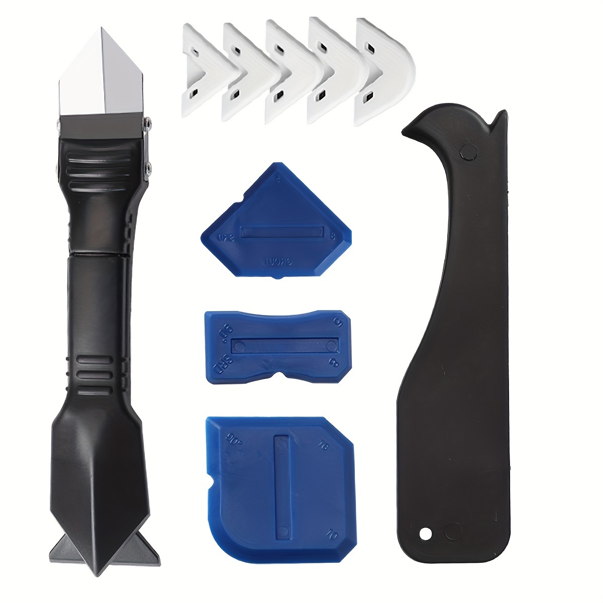 Outil de calfeutrage (Bleu)4 Pièces Kit 'outils De Calfeutrage Silicone  Mastic Dissolvant Pelle arts outil Bleu