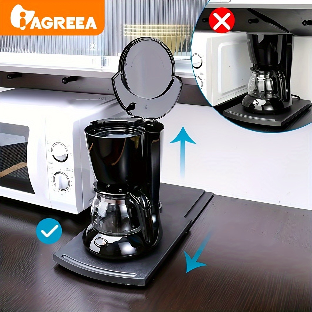 Coffee Maker Trays, Kitchen Caddy Sliding Coffee Tray Mat, Under Cabinet  Appliance Coffee Maker Toaster Countertop Storage Moving Slider With Smooth  Rolling Wheels - Temu