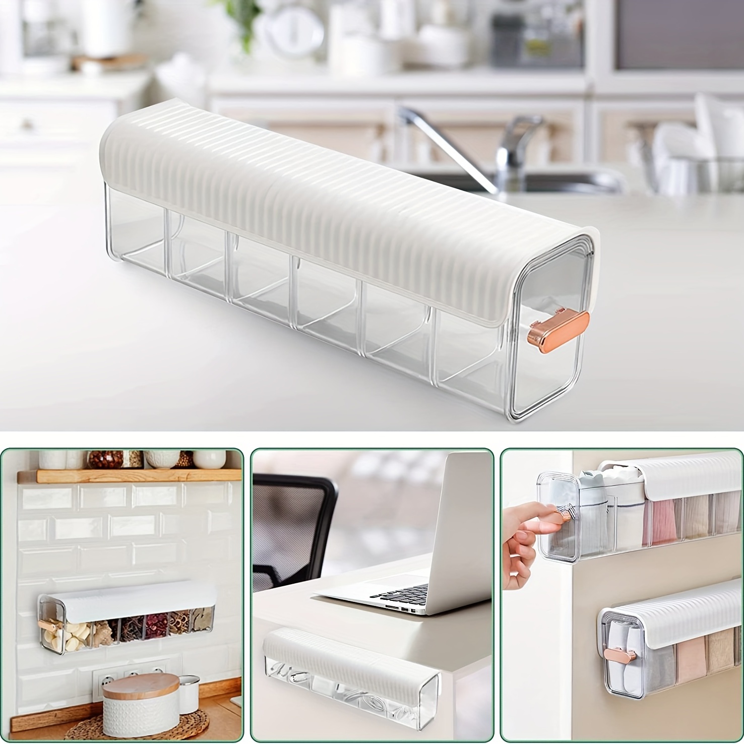 Multifunctional Household Clear Wall Mounted Punch-Free Cosmetic