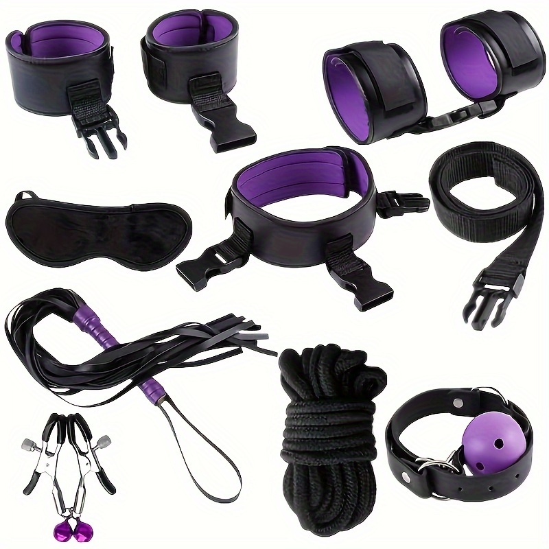 8pcs Conjunto Bondage Bdsm Juegos Eróticos Cama Esposas - Temu