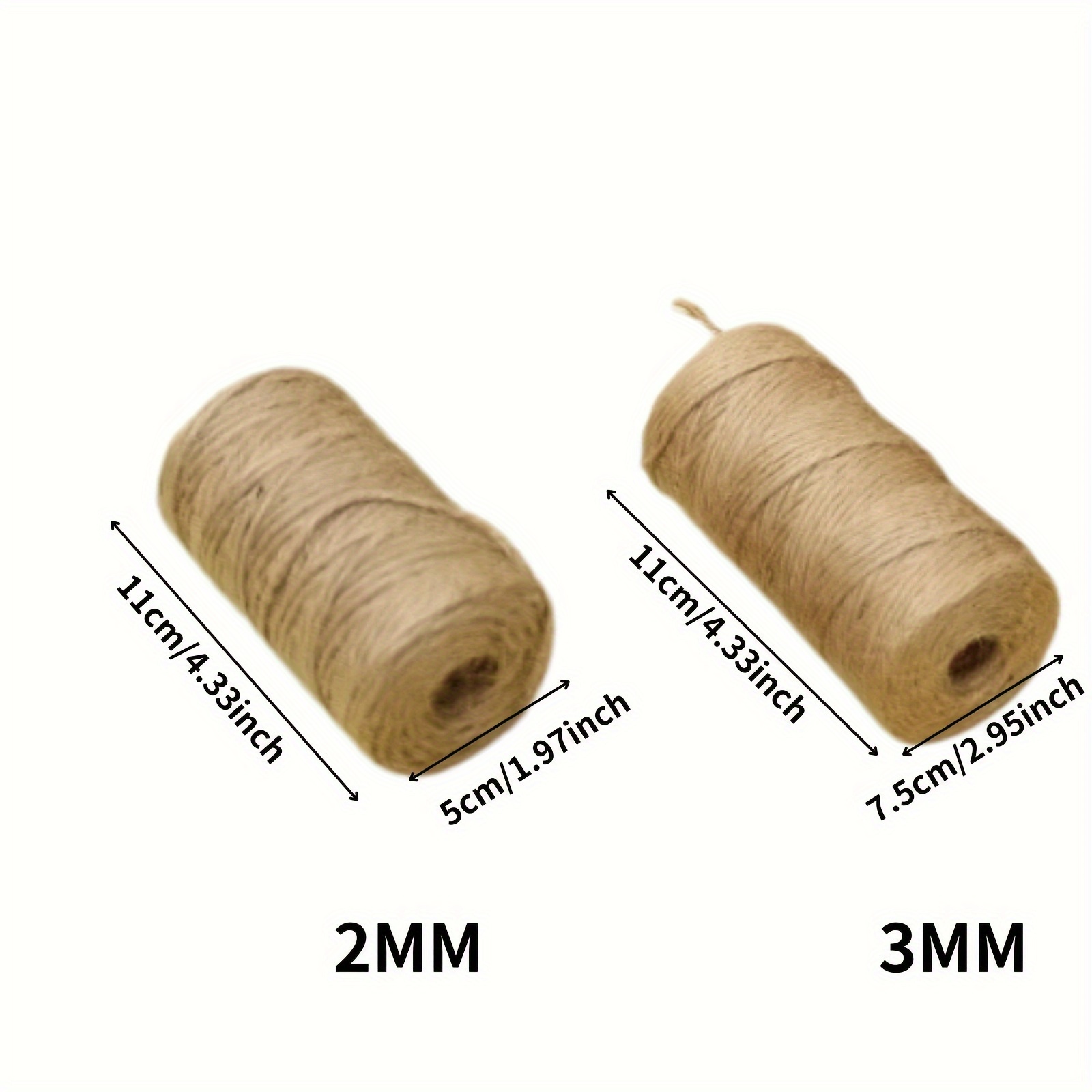 1 Pack, Natural Jute Twine 3937.01inch Long Twine String Brown Twine Rope  For Crafts, Gift Wrapping Packing Gardening Crochet Knitting Macrame Decor, High-quality & Affordable