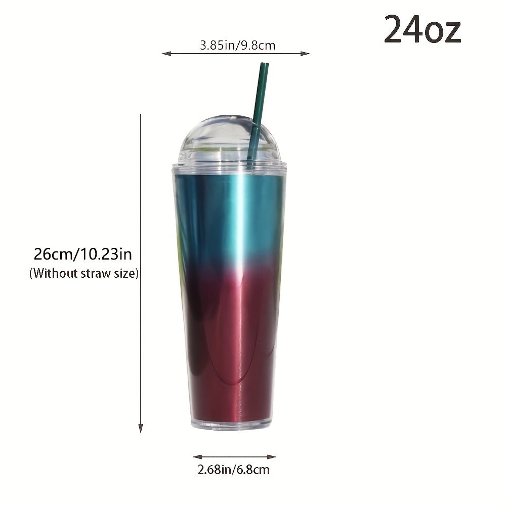 Vaso de paja de doble pared de 24 oz