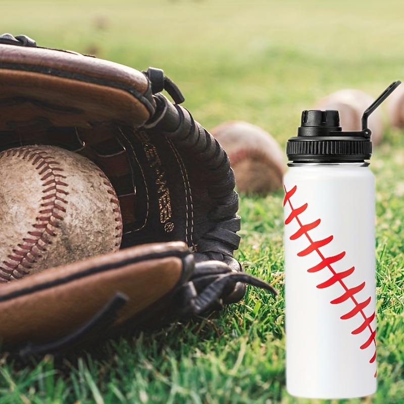 Double Insulated Stainless Steel Water Bottle With Baseball - Temu