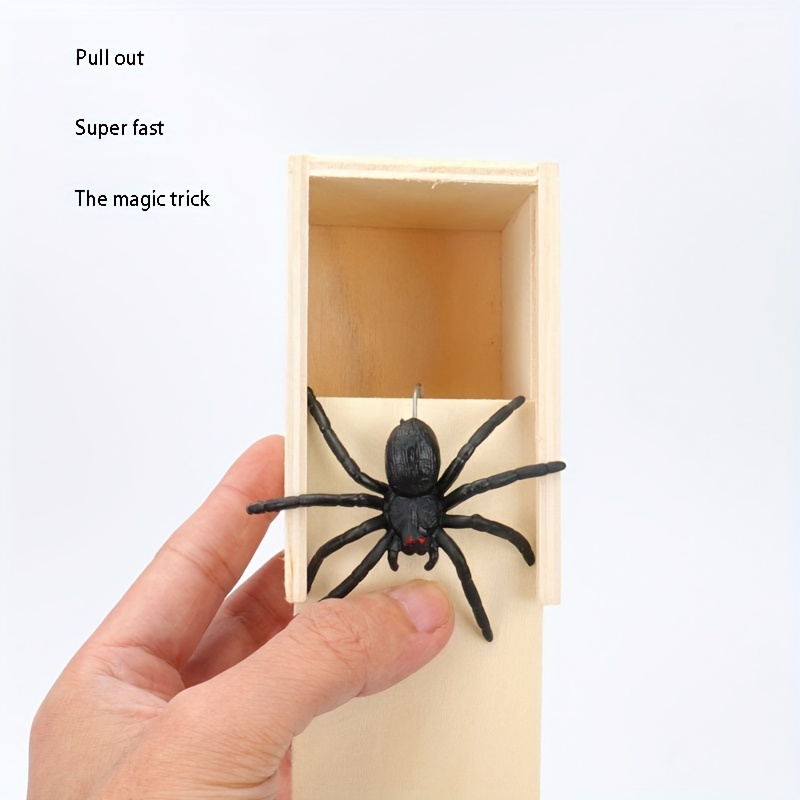 Boîte à farces d'araignée, drôle de boîte en bois Toy Prank