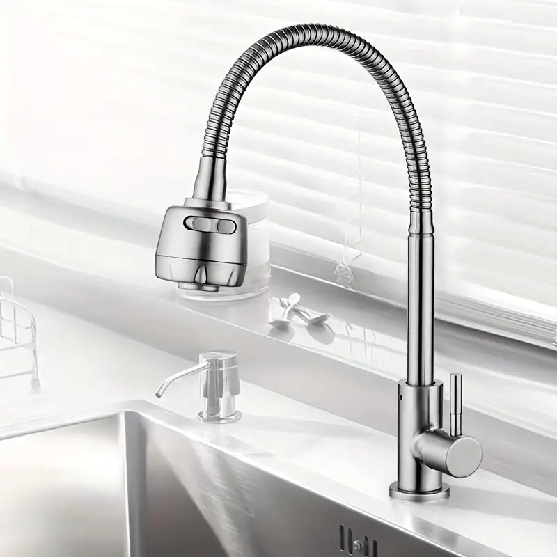 household kitchen stainless steel faucet wash basin dishwashing pool stainless steel sink rotatable spout cold water for laundry room garden outdoor faucet details 4