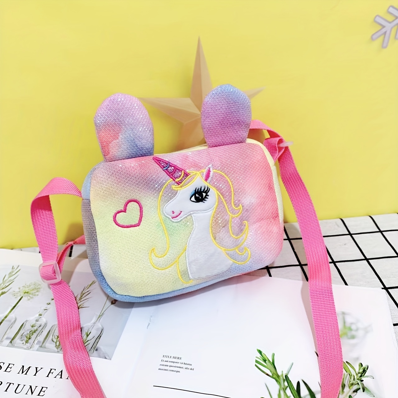 Random Color Girls Cute Unicorn Corduroy Shoulder Bag Crossbody Bag Cute  Animal Unicorn Crossbody Purse Tote - Temu