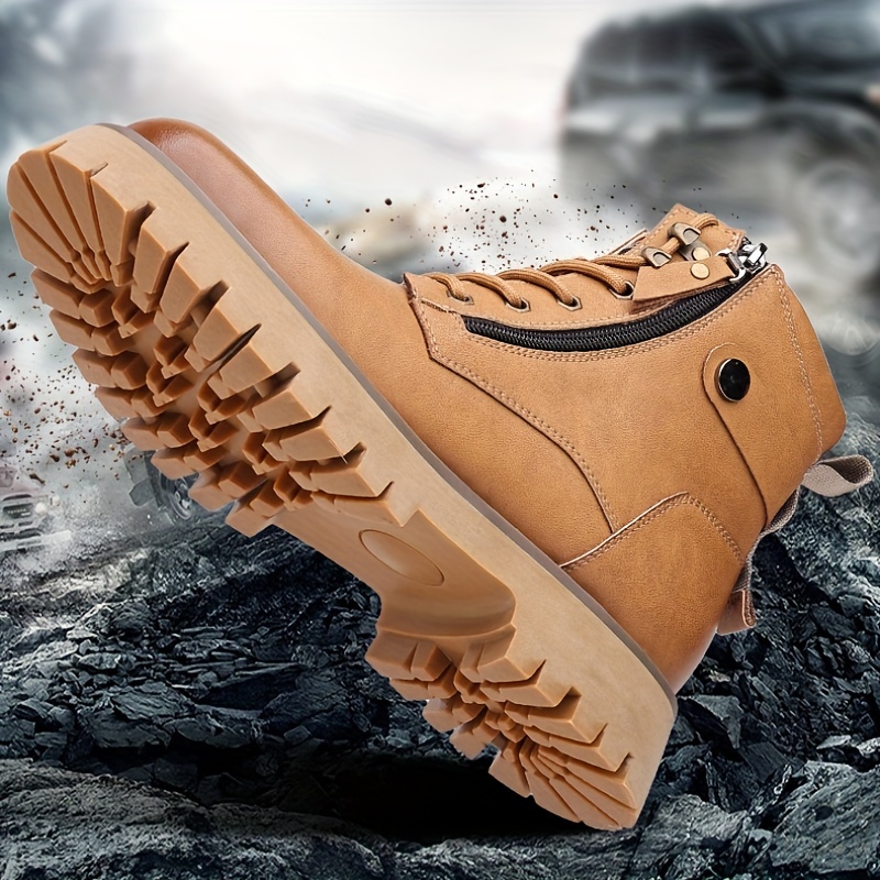 Botas De Piel Para Hombre Zapatos Altos De Invierno Nieve Impermeable -30  Grados 