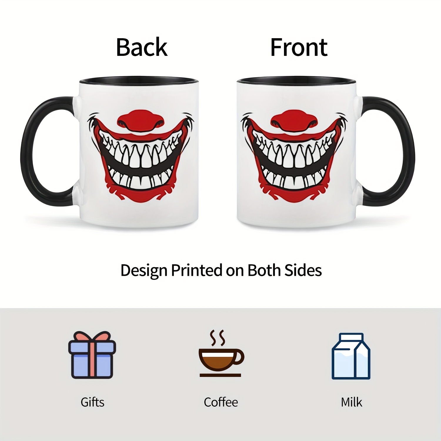 1pc We Are All Mad Here Halloween Ceramic Coffee Mug 11oz Gift For Men  Women Halloween Christmas Birthday Mother Father Friends