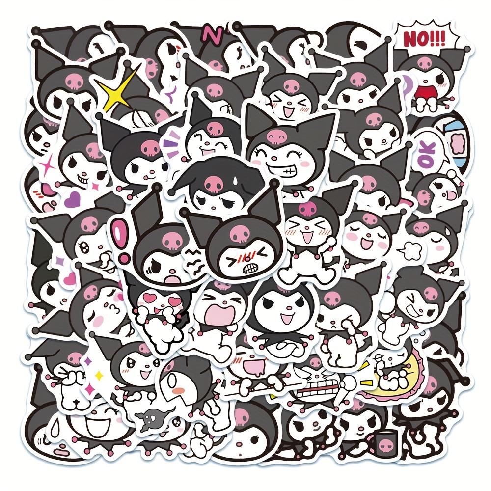 Cute Cartoon Kuromi Stickers For Notebooks Laptops - Temu