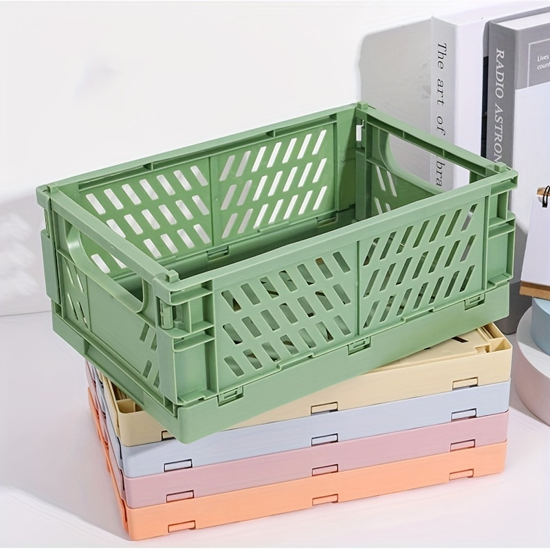Large Capacity Desktop Storage Box Plastic Organizer Stackable Storage Basket
