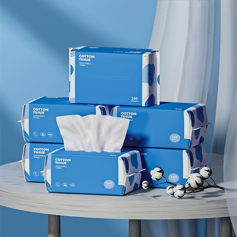 Acheter 250 pièces/boîte lingettes papier propre pour le visage coton tampons  démaquillants serviettes