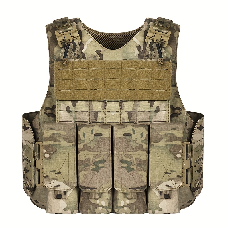 YAKEDA Gilet Tactique Camouflage Multifonctionnel Pour Hommes