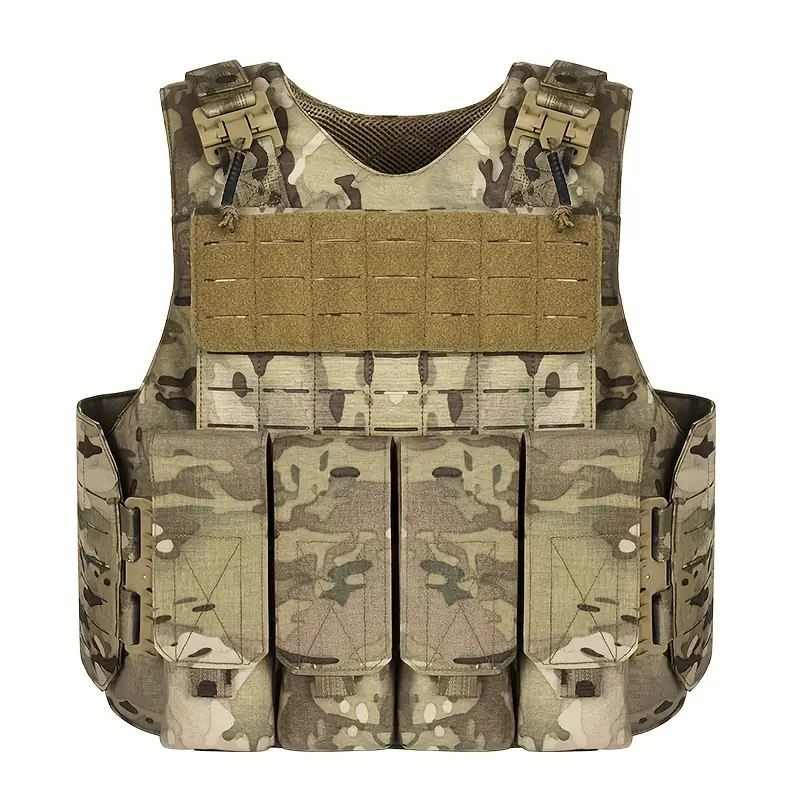 YAKEDA Gilet Tactique Camouflage Multifonctionnel Pour Hommes