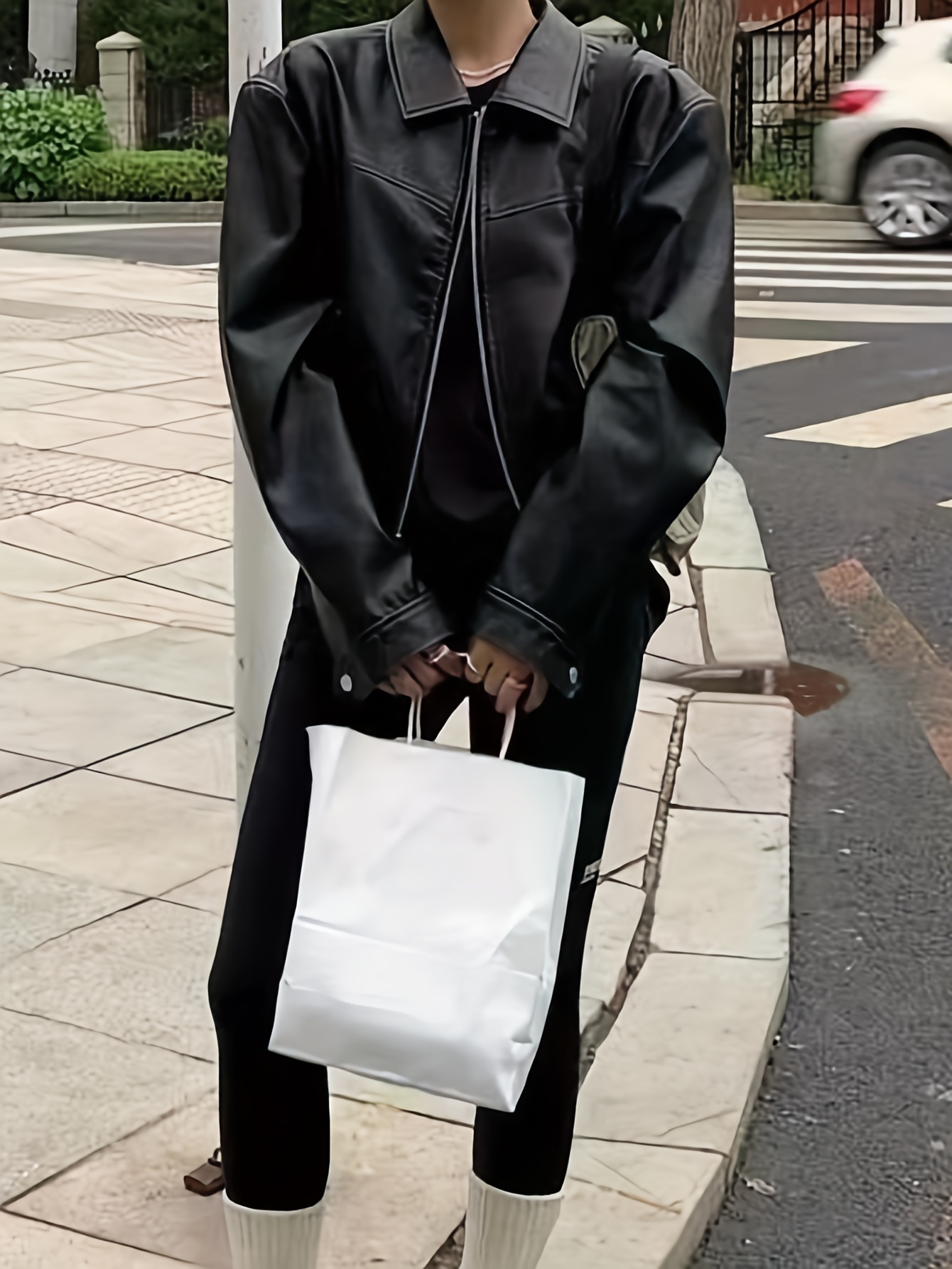 New Handbag Purchase + Faux Leather Jacket Look