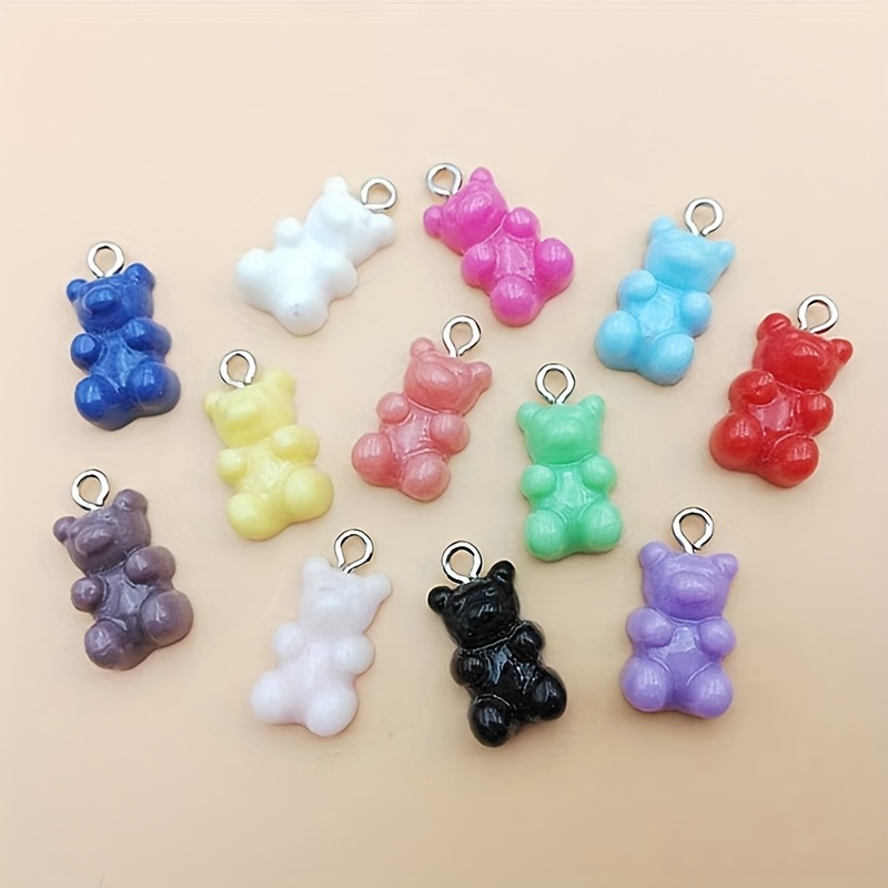 Resin Jelly Bear Glow In The Dark Gummy Bear Charms Beads - Temu