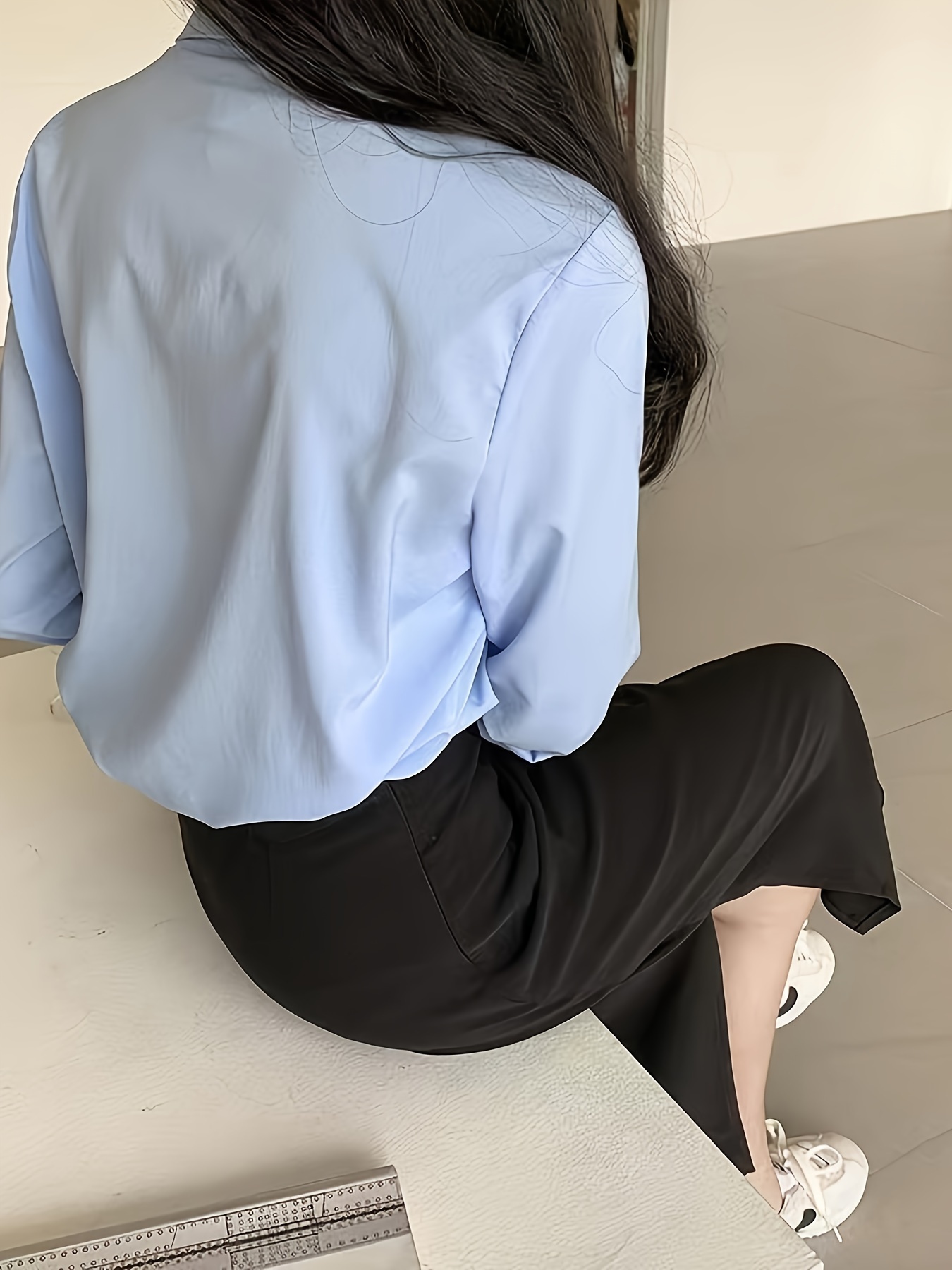 Women'S Long Sleeve Business Casual Shirt Office Formal Attire,  Non-Stretch Button-Up Blouse, Classic Professional Work Shirt for Women,  Spring/Fa