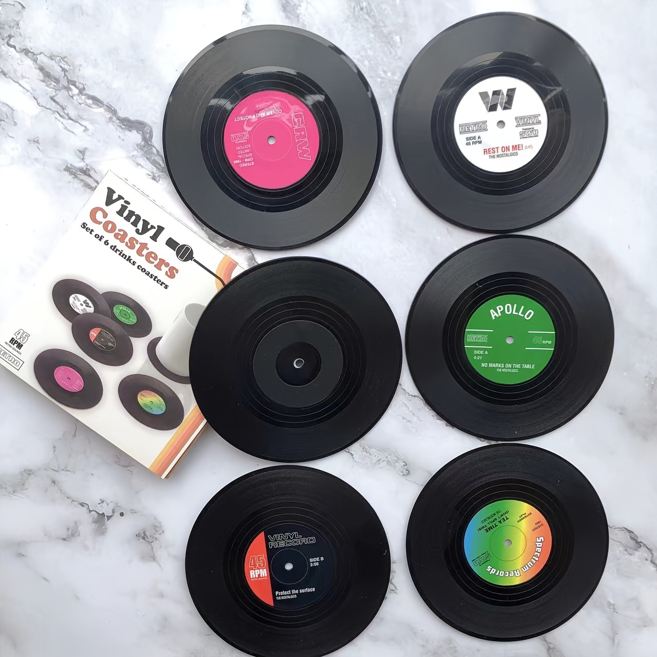 Non slip Vinyl Record Coasters Holder Heat Insulated Cup Mat - Temu