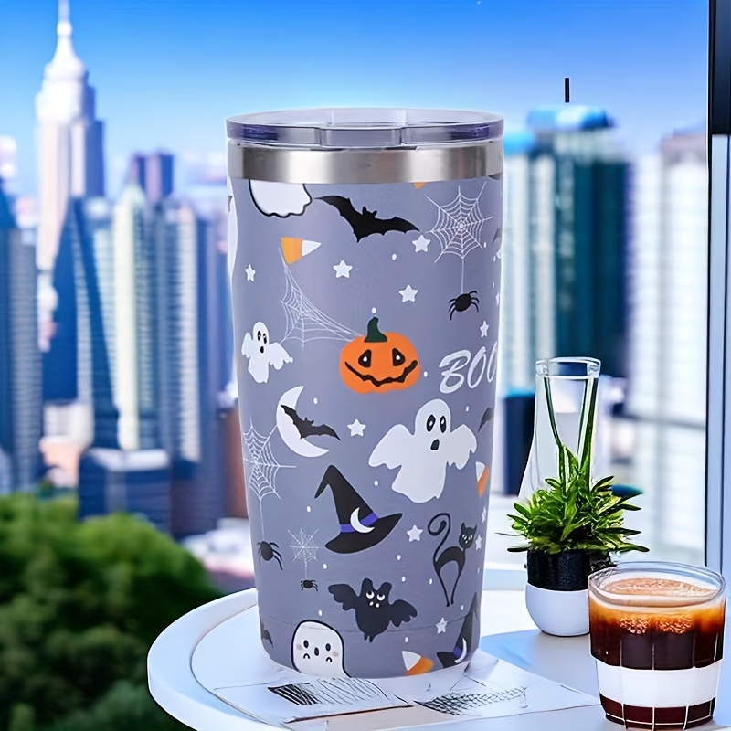 Halloween Tumbler Stainless Steel Thermal Water Bottle With - Temu