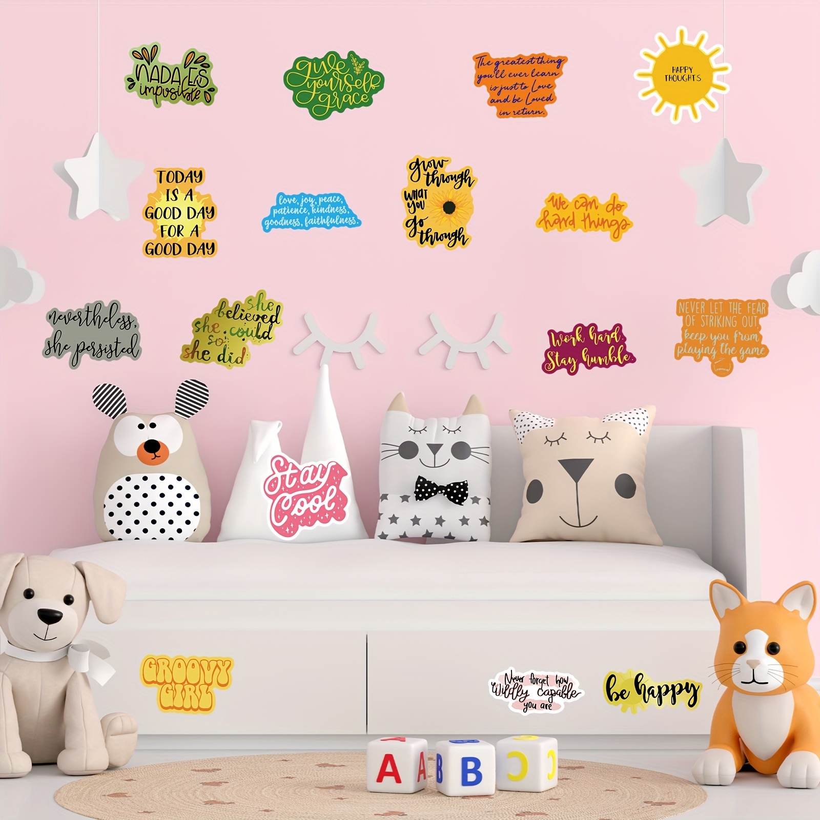  400Pcs Inspirational Words Stickers, Motivational Waterproof  Vinyl Stickers for Kids Teens Adults Teachers, Positive Quote Stickers for  Water Bottles Laptops Phone Journaling Scrapbooking : Toys & Games