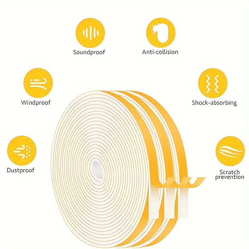 1 рулон самоклеящейся ленты длиной 15 м для дверей и окон - Temu Latvia