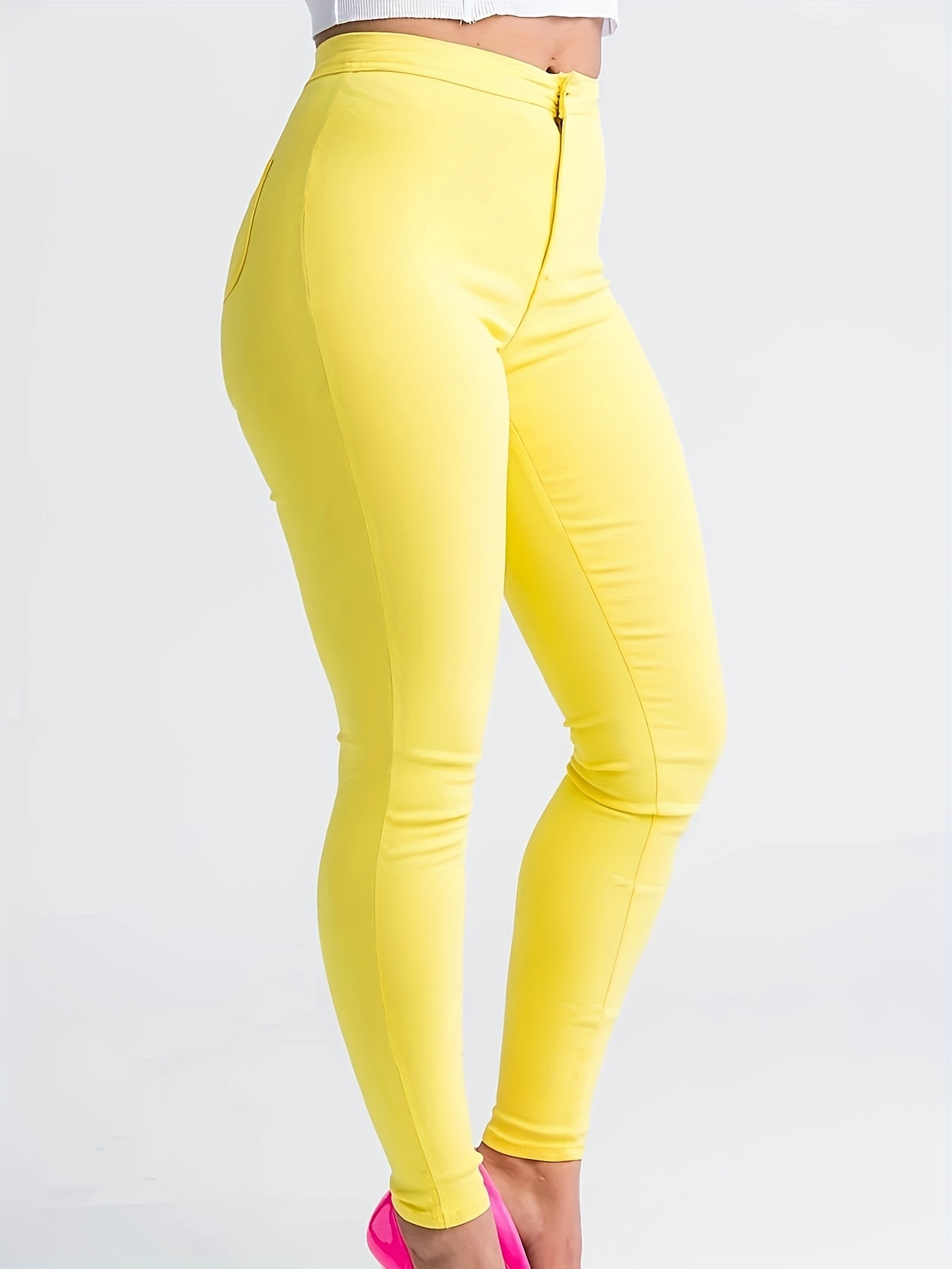 Women's Yellow Plus-Size Pants & Leggings