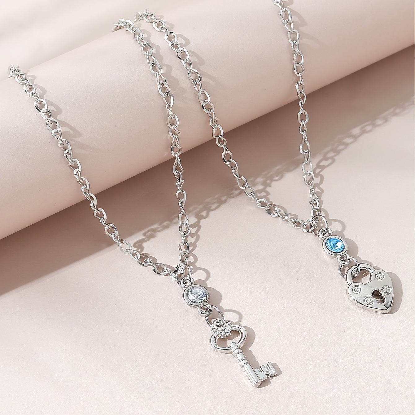 lock and key couple necklaces