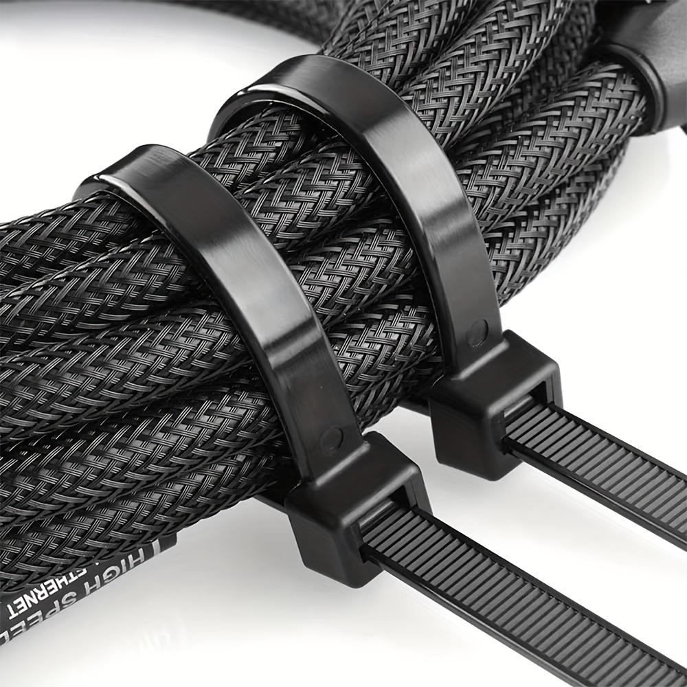 MJIYA 100 bridas para cables de 4 pulgadas, resistentes, bridas de plástico  de alta calidad con resistencia a la tracción de 50 libras, envolturas de