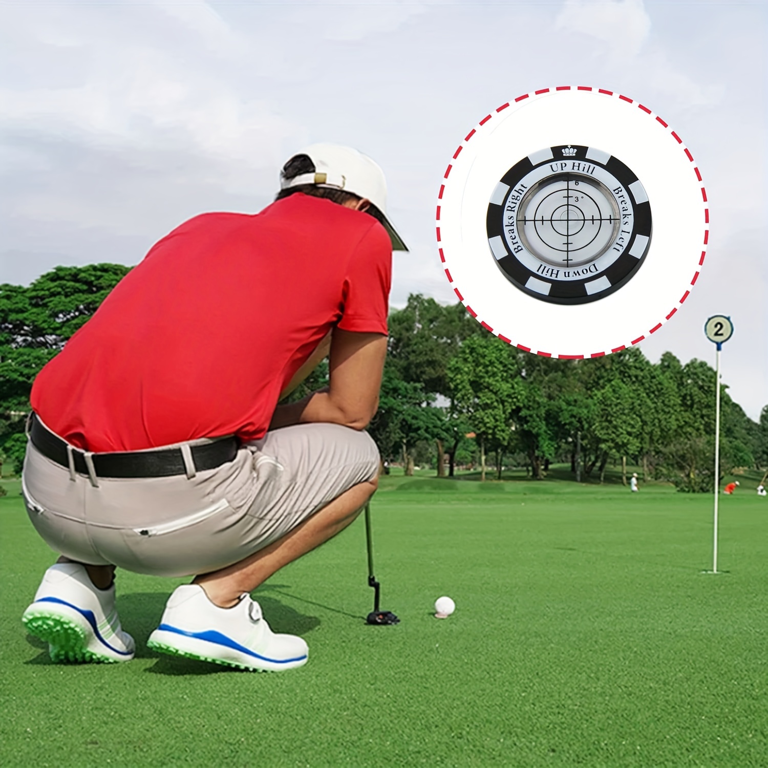 Marker Hat Clip Plastic Golf Putting Aid Round Spirit Level Temu