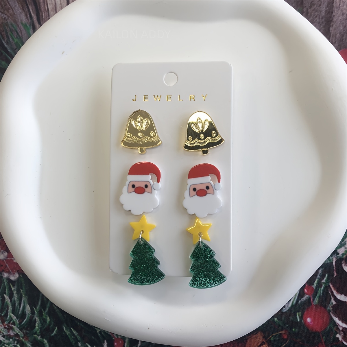 Christmas Gifts Santa, Christmas Earrings Bells