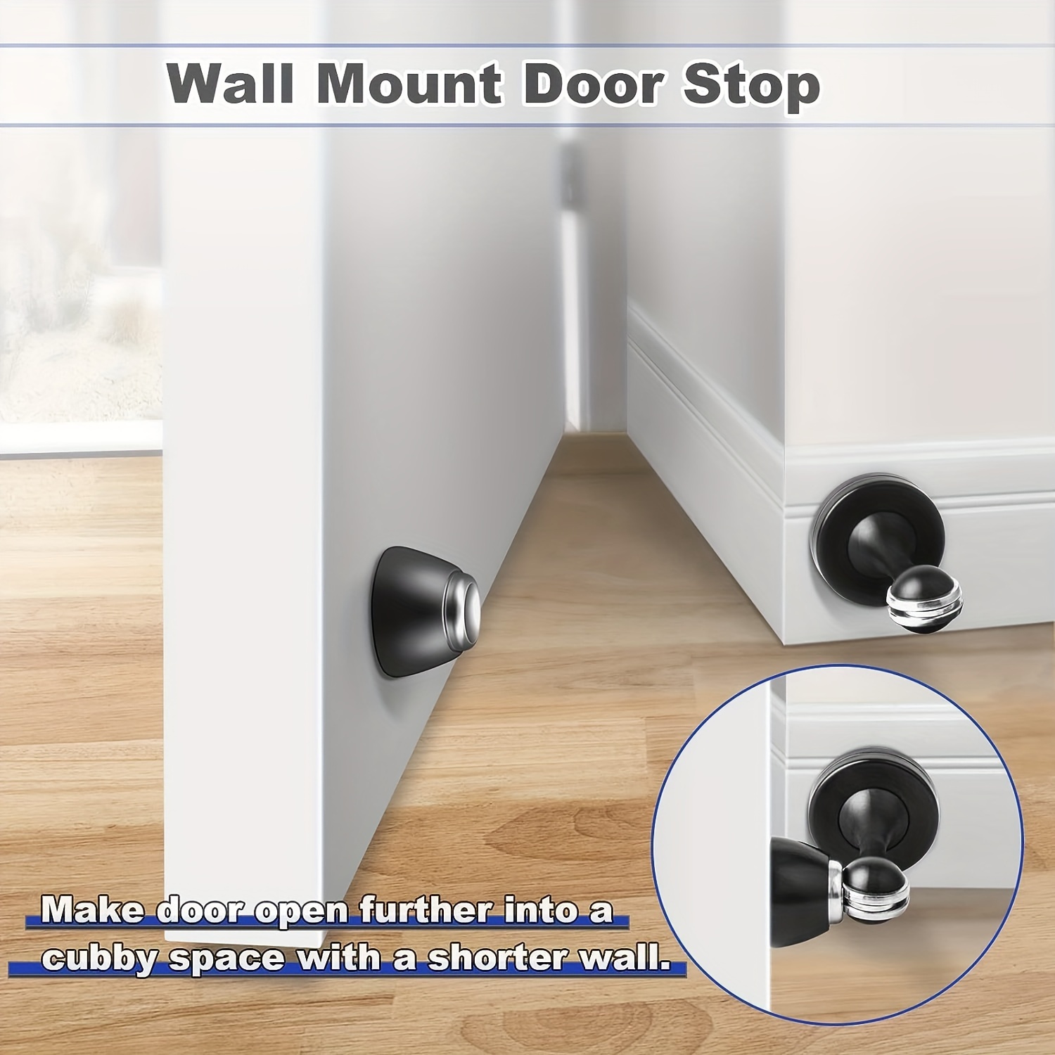  Topes de puerta para pared y suelo (soporte magnético