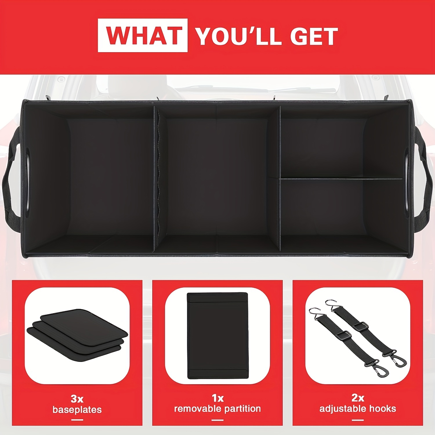 Shopping Auto Trunk Organizer Filztuch Zusammenklappbarer Kofferwerkzeuge  Box in China