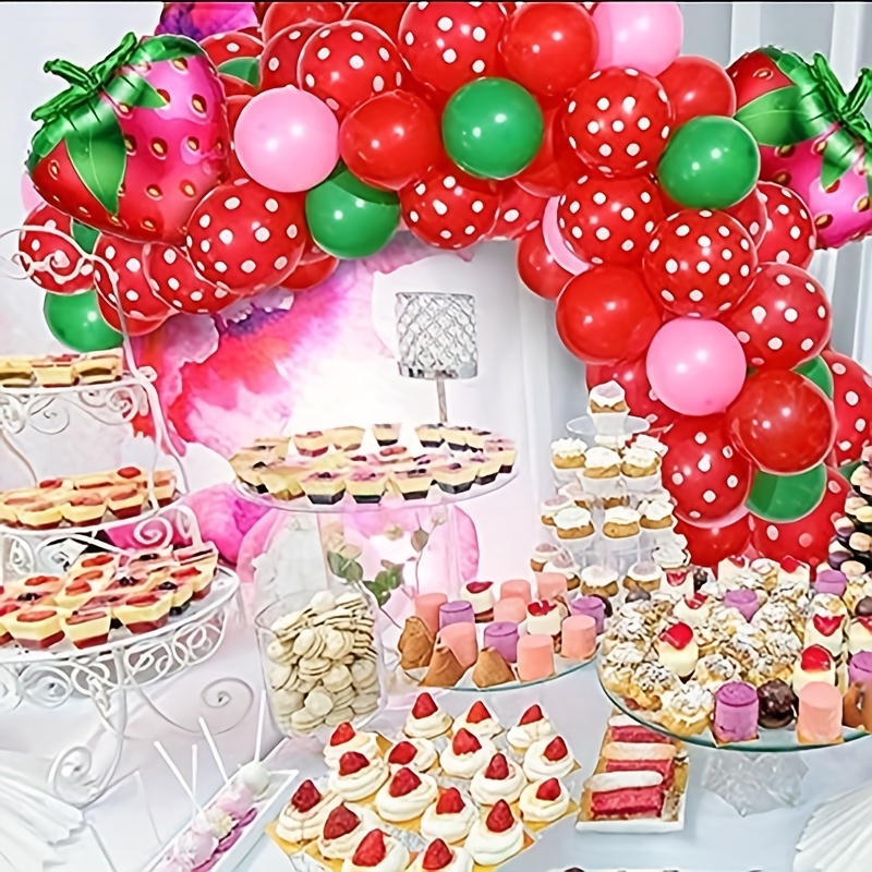 Strawberry Birthday Party Decorations Strawberry Party Balloons Arch  Garland Decorations Paper Honeycomb Ball Baby Shower Foil Balloon Decoration  Kit for Party (Red, Pink, Green) - Yahoo Shopping