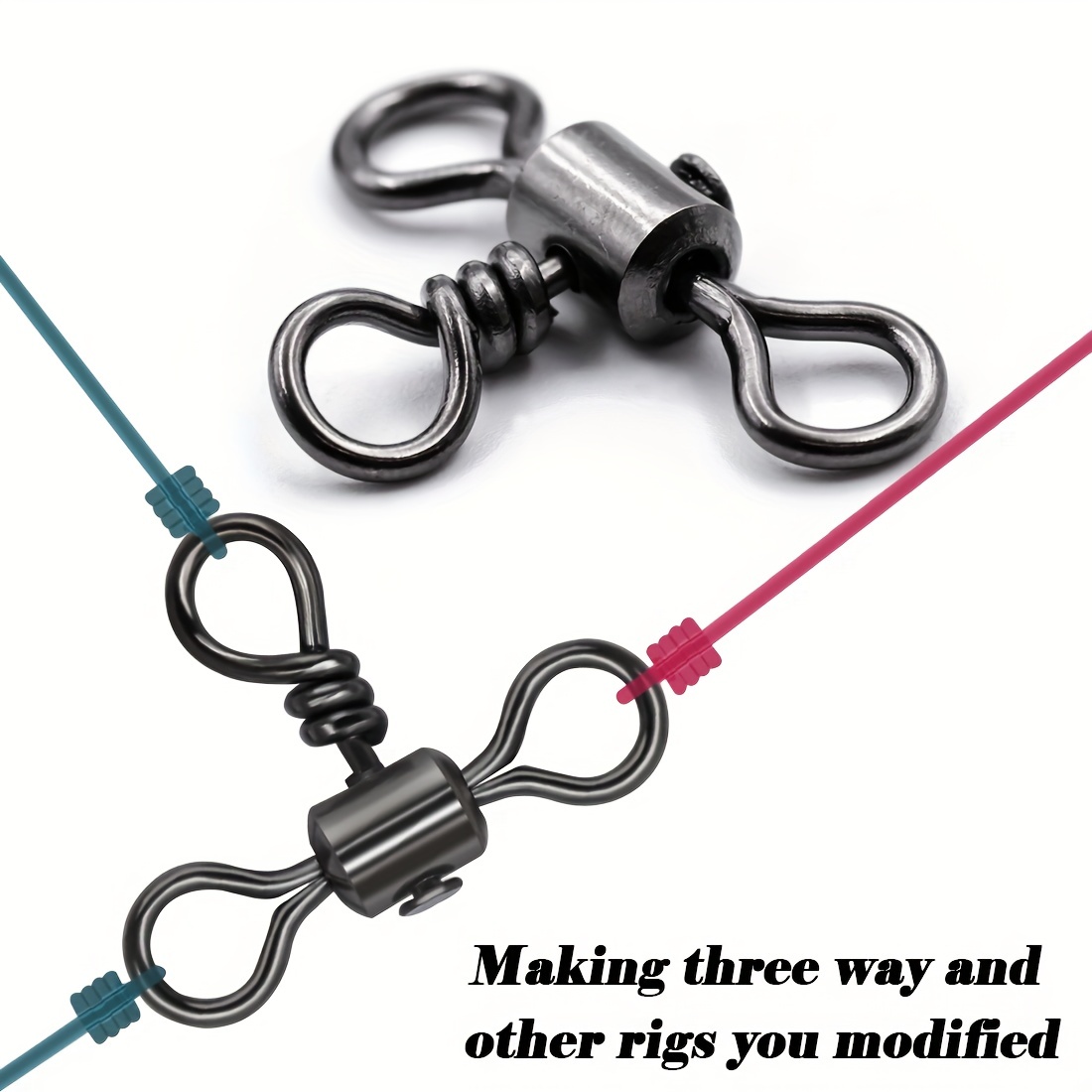 Line Luminous Trident Saltwater Supplies Tackle 3 Way Connector Anti Tangle  Booms Fishing Swivels – the best products in the Joom Geek online store