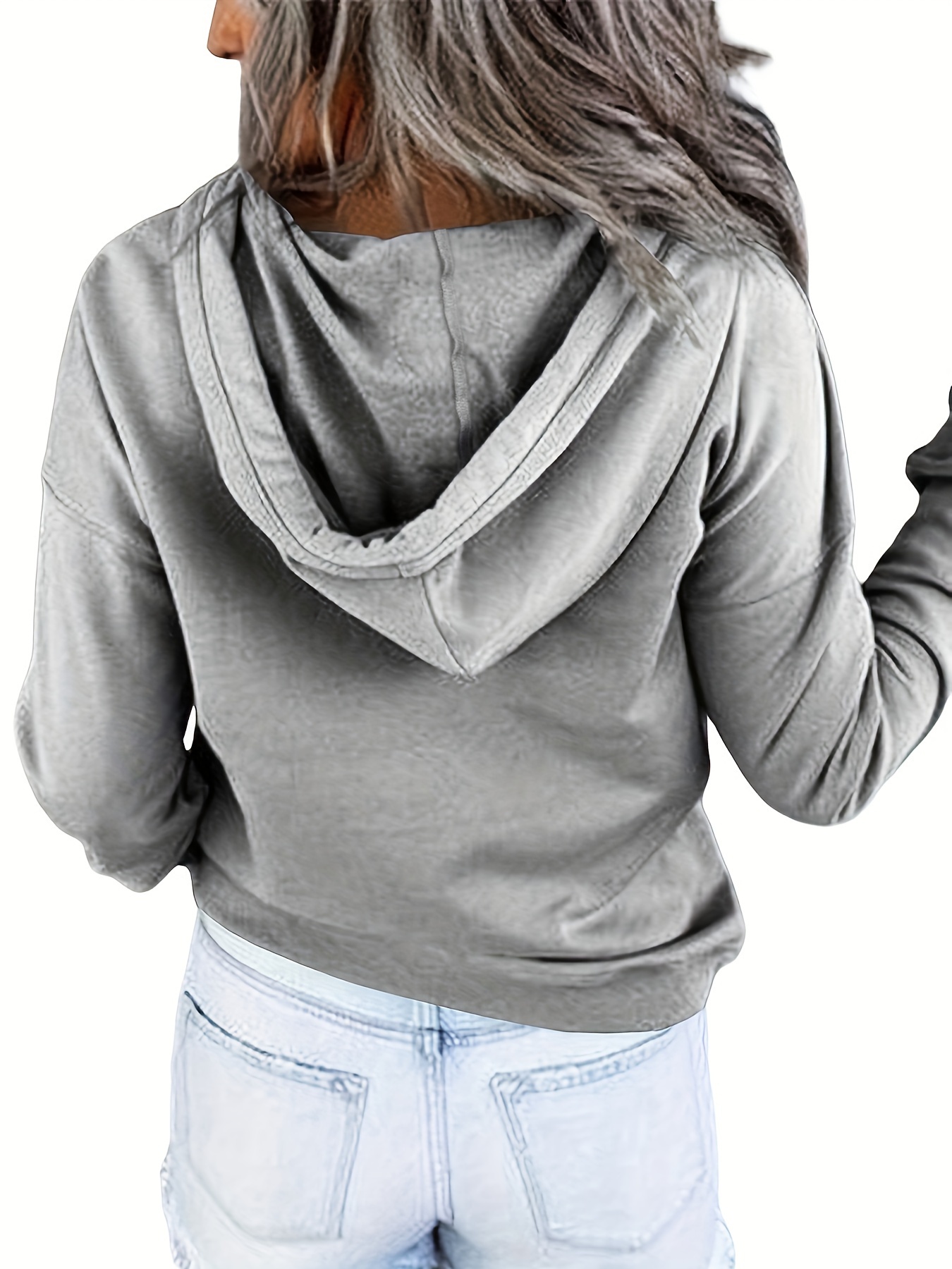 Canrulo Womens Oversized Hoodie Sweatshirt Zip Up Hooded Zipper Jacket Long  Sleeve Streetwear 90s E-Girl Clothes Black S 