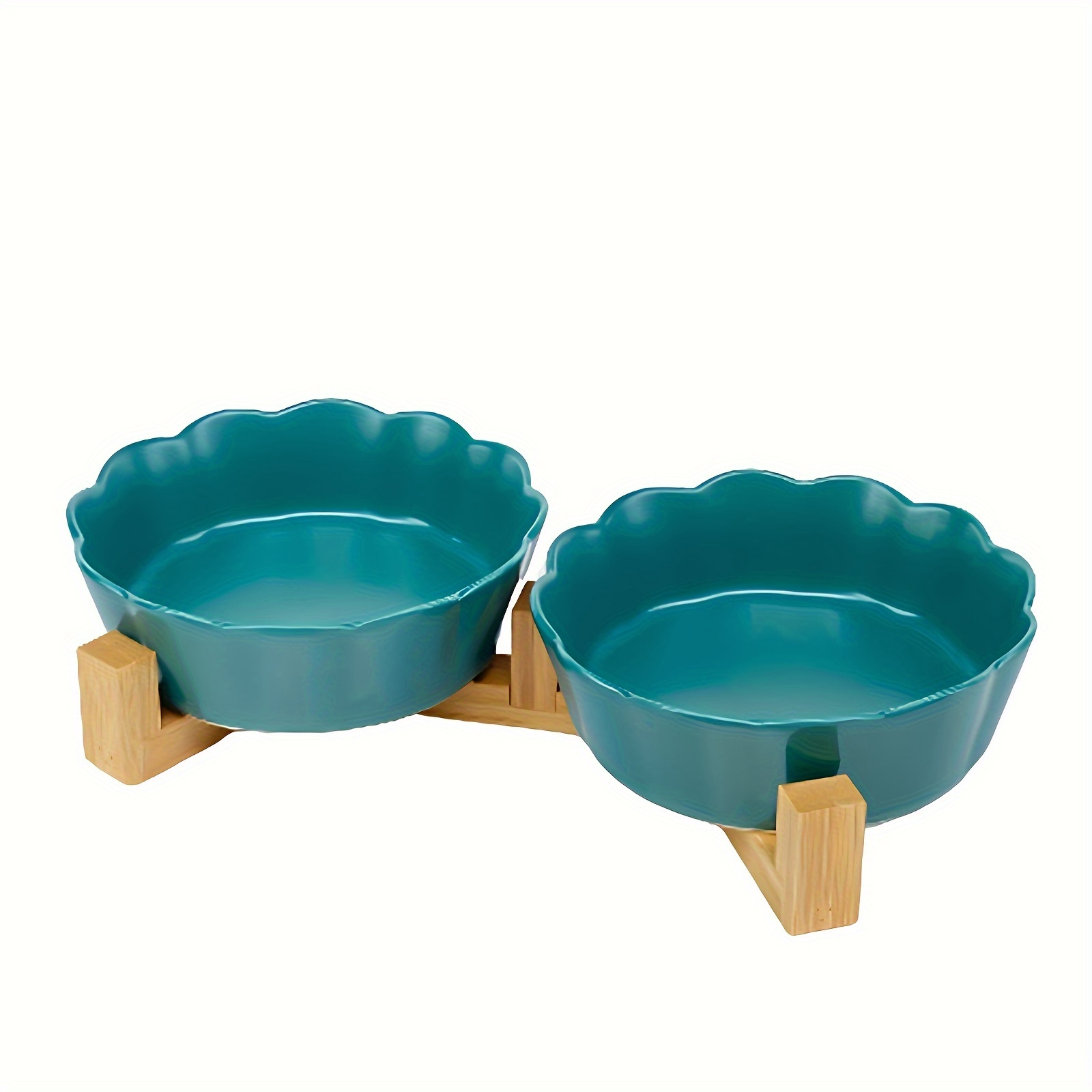 High Quality Petal Design Ceramic Dog Single/double Bowls - Temu