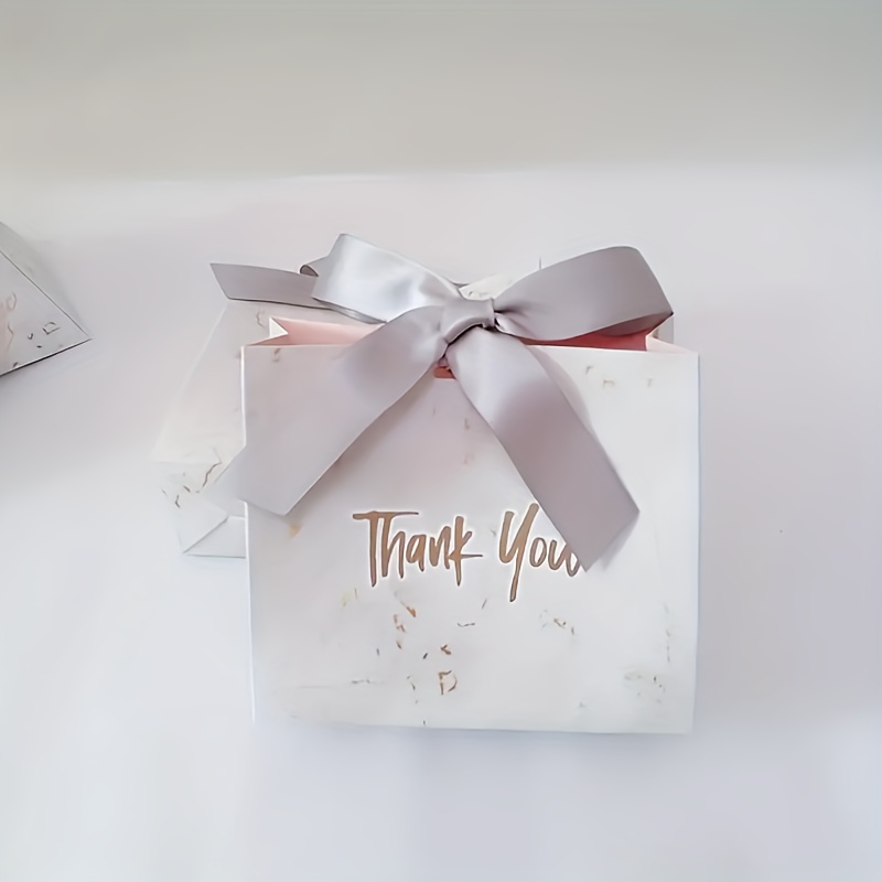 10 Pezzi Sacchetti Regalo di Ringraziamento Sacchetti Regalo Piccoli con  Nastro di Fiocco Sacchetti Regalo di Carta Impermeabili Sacchetto Regalo  con Motivo in Marmo per Compleanno Matrimonio Festa : : Casa e