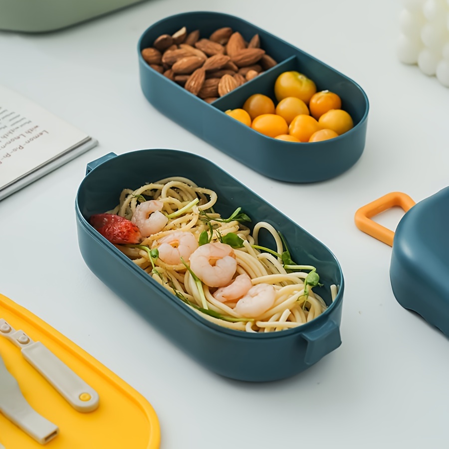 1pc Glass Bento Box, Children And Students Divided Sealed Fruit Box Salad  Box, Microwave Oven Heating Bento Box , Kids School Office Bento Box, Glass  Food Storage Containers With Lids